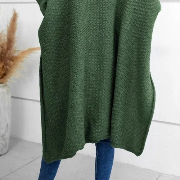Womens Green Knit Sweater - Picture 2 of 4
